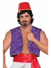 Genie Costume Purple Velvet Genie Vest - Mens Bollywood Costumes